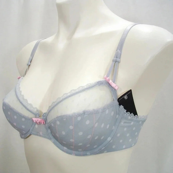 32DDD Felina 110789 Marielle Full Busted UW Bra Gray Dot NWT - Picture 4 of 13